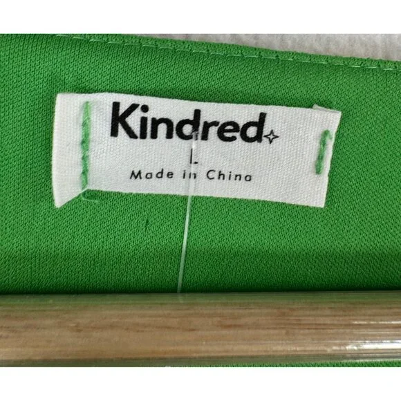 Kindred boho pleated artsy vibrant midi fit flare dress wrap sz L - Picture 2 of 7